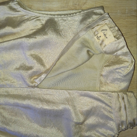 Pretty Satin Dress (Lena brand), Size S, Cream - Picture 6 of 6